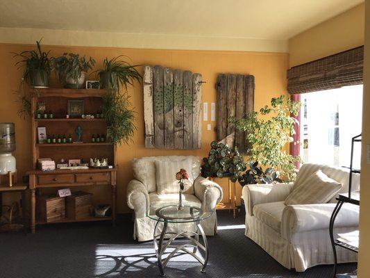 Waiting area at the Arcata Healing Arts Center.