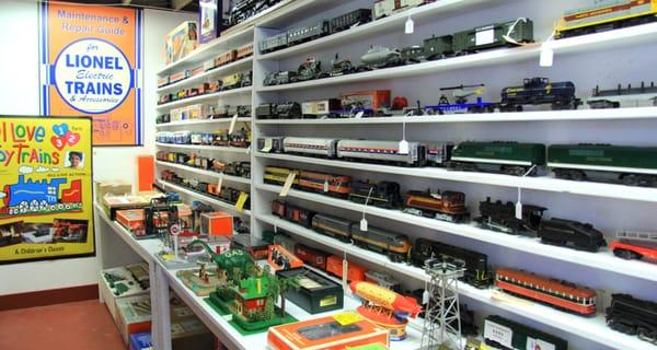 Wide variety of trains and accessories.