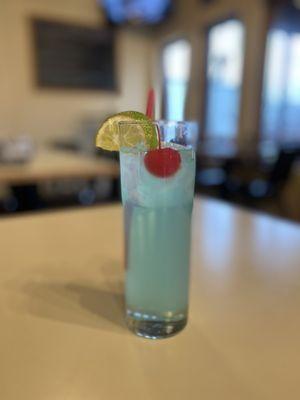 Blue bombsicle rum drink