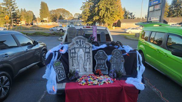 our trunk or treat. Not only do we teach martial arts. We love doing stuff for the community. We are very family centered school.