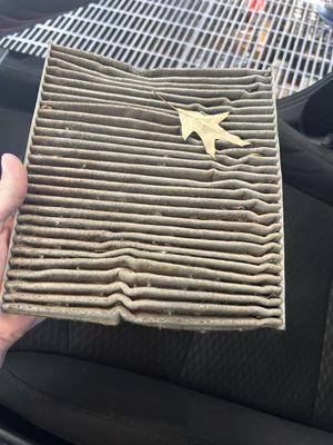 Inside filter behind glove box