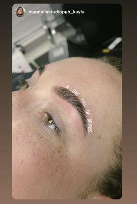 Brow lamination / tint (IG story)