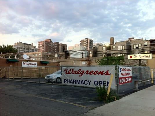 Temporary pharmacy location located at the rear of the parking lot. Use the Glen Lake entrance.