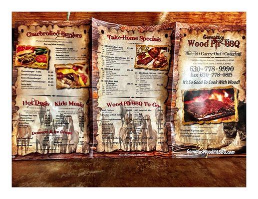 Menu @ Genaro's Wood Pit BBQ .  1566 W Ogden Ave, Naperville, IL  American Grecian BBQ. Cool!