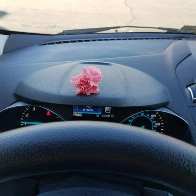 Flower they leave on dash