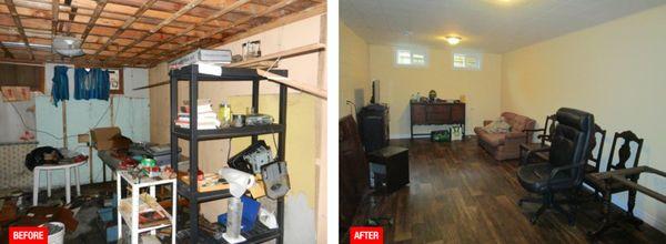 Before/After of Fire Damage Cleanup