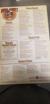 Picture of the new menu