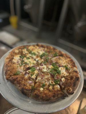 Absolutely delicious duck pizza!