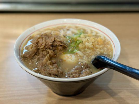 Hot Beef udon with oden egg