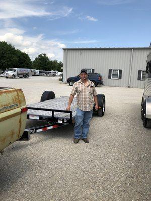 Ben Loyet with his new PJ Trailer