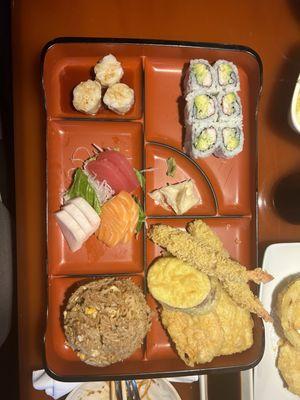 Sashimi dinner bento box