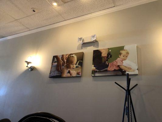 Inside chiropractor office.