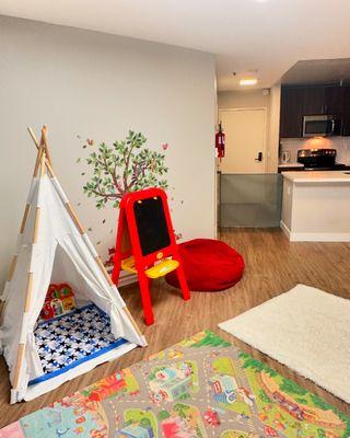 A mini hideaway for kids to retreat and recharge, with the perfect balance of privacy and supervision