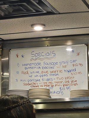 Today's Breakfast Specials June 30, 2024