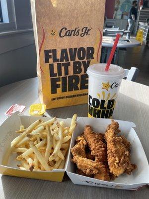 $5 coupon for  5 piece chicken  tenders with fries  and a drink