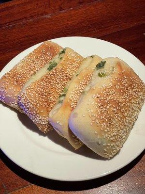 San-San's sesame scallion bread.