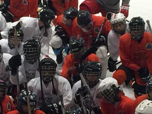 It is brick cold in here but seeing the kids out on the ice is worth the sacrifice