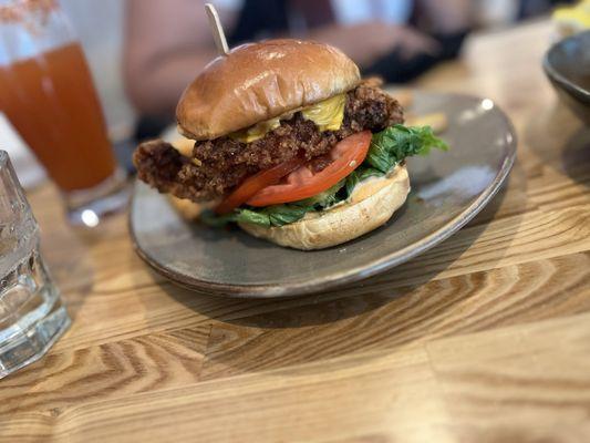 Fried chicken sandwich