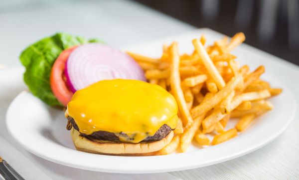 Cheeseburger with French Fries