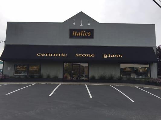 Welcome to Italics! We invite you to come inside and take a look at our beautiful selection of tile and stone