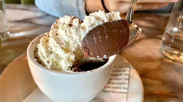 Chocolate lavender pots de creme