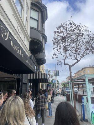 Line outside for author event