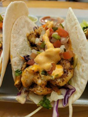 Grilled shrimp taco