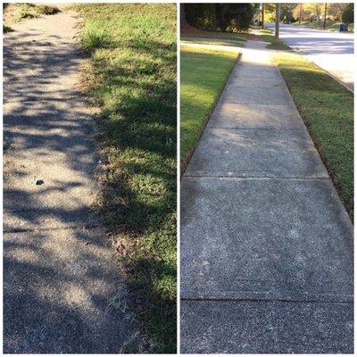 Edging before & after