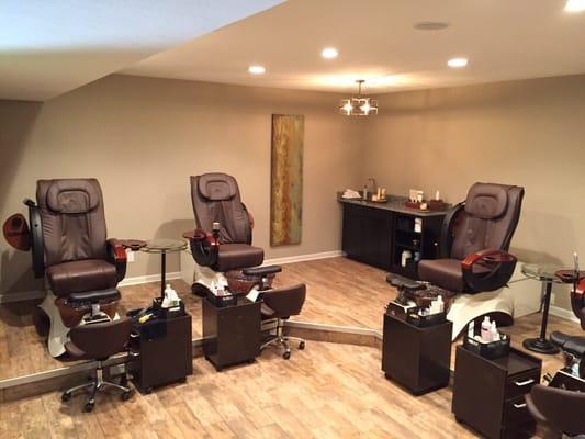 4 chairs in our brand new SimplySpa pedi area