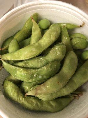 Their edamame was wilted and yet not cooked through