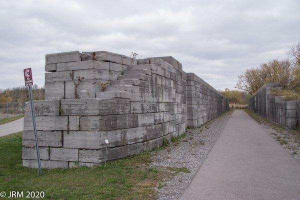 Note the little white square at the portal of the lock. These markers tell you which story to listen to on a cell phone app.