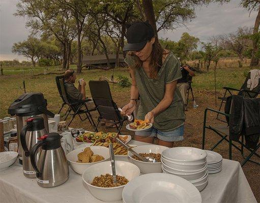 Breakfast before safaris