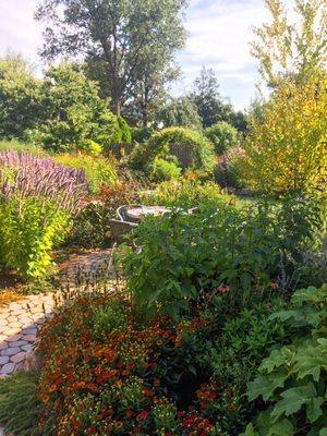 Planting design/installation phase of a multi-year landscaping project that included hardscaping and plantings.