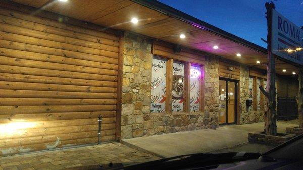 Front of Roma Family Restaraunt in Pembroke, facing Virginia Highway (460)