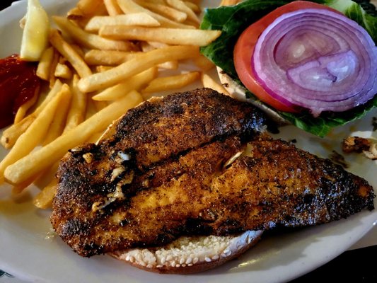 Blackened Fish Berger. $19.  Pretty good