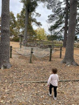 Children's area- fun "spider web" climbing