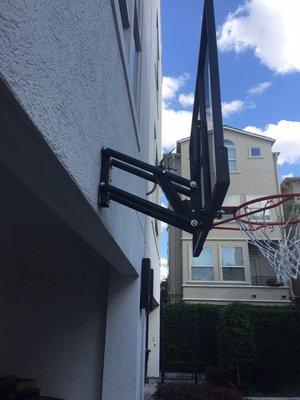 Garage Basketball Hoop anchored and installed $225