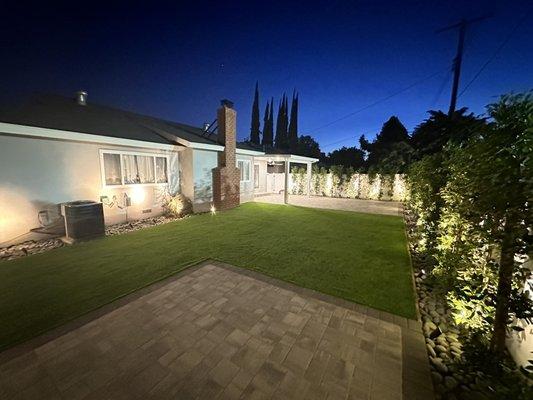 Second patio area and turf