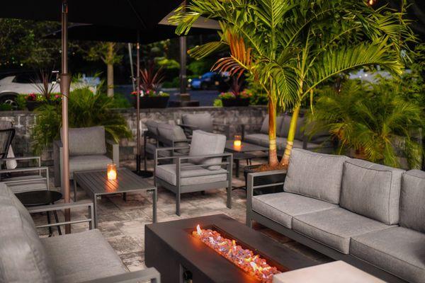 firepit and outdoor seating