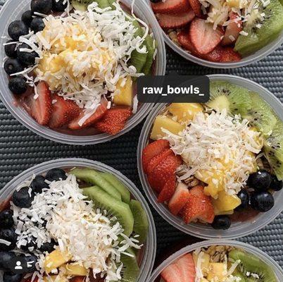 Follow us on on Instagram and Facebook        IG:@raw_bowls_ FB: Raw Bowls & Juice