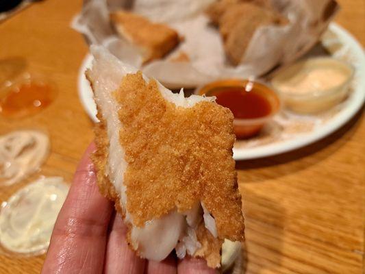 Inside a Fried Catfish Fillet