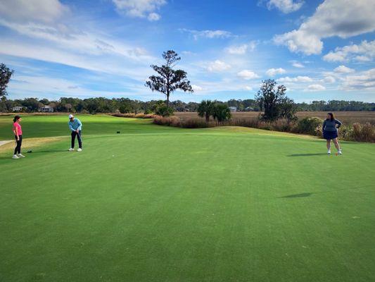 One of the golf holes out on the Marsh.