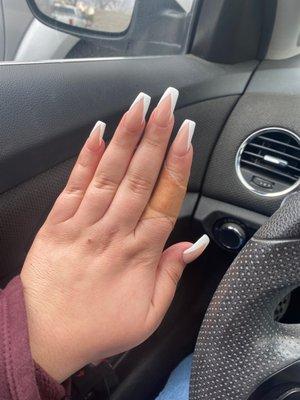 White tip nails