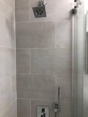 Back of shower wall