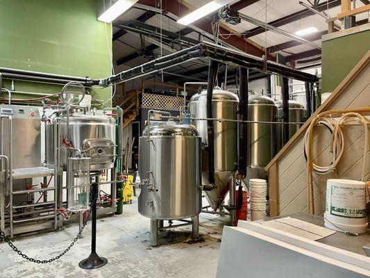 The surprisingly large brewing space.