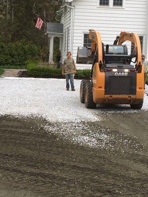 After excavation, base stone was laid perfectly.