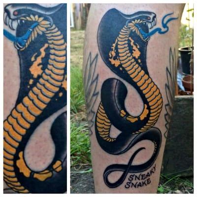 Sneaky Snake! Tattooed by Megon Shore