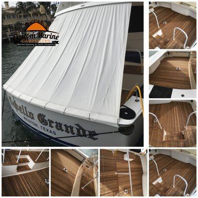 76' Viking Yacht. Teak deck sanding and caulking repairs done!...
 
 #teakdecking #boatflooring #yachtflooring