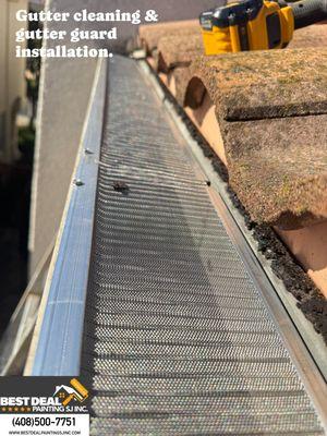 Gutter cleaning & Gutter guards installation.