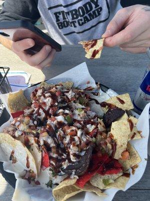 Pulled pork bbq nachos - so good!!